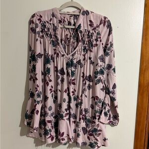 Free People 'Pebble' Crepe Smocked Tunic